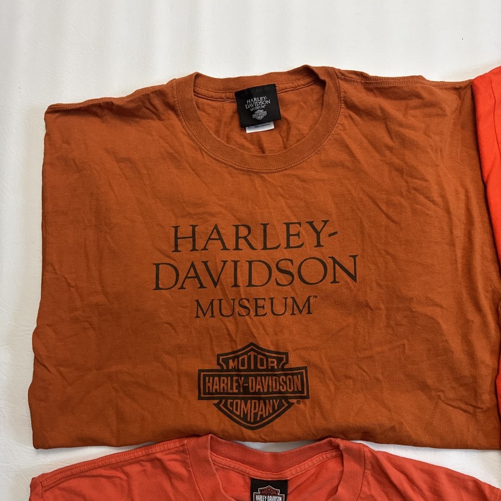 Lot Of 4 Harley-Davidson Motorcycles Mens Large T Shirts Y2K - 110 Years, Museum - Picture 3 of 10